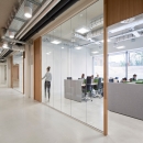 Office with glass partition wall of QbiQ