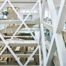 Atrium with QbiQ Safety Glass partition on the bottom two floors