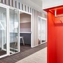Glass concentration room with single and double glass 
