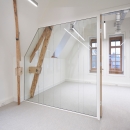 A partition wall made out of cutting loss of glass