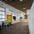 Wood combined with aluminum partition walls