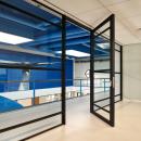 Old industrial look partition walls at Pure Energie in Enschede