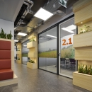 Conference room with laminated glass with high acoustic values 