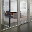 T-connection of two double glass system walls 