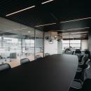 Board room with single glass partition an HPL door