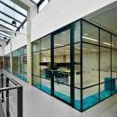Corner of a industrial look partition at Van der Sluis in Genemuiden