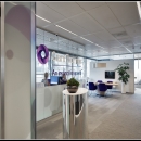 Full glass IQ-single office with hairline join between the glass panels 