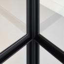 Corner detail Route 66 industrial look glass wall