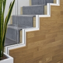 Double glass wall build om a stairs