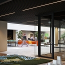 Industrial look & feel glass office wall