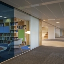 Circulaire office glass wall made of cutting loss glass panels