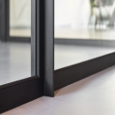 Detail of the industrial classic glass wall