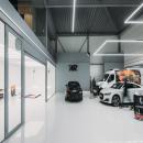 Glass partition in the workshop at Wraptor Nootdorp