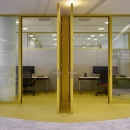 Side by side small office units for concentration work space.