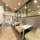 Seperation wall with large glass sliding doors