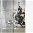 Full glass door of tampered glass