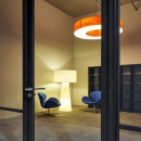 Modern aluminum framed door with acoustic laminated glass