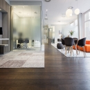 Conversation rooms for privacy in the main hall at Rabobank Capelle a/d Ijssel