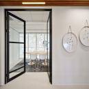 Old fashion industrial look double doors.