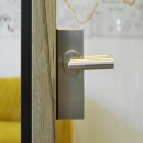 Full glass door with door handle