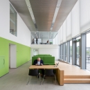 Central workspace with QbiQ Glass partition on the first floor