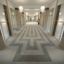 4 meter high glass partition at Adagio in Amsterdam