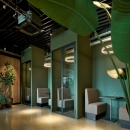 Privacy room with glass partition
