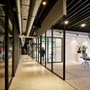 Multiple glass partition and sliding door