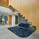 Double glazed partitions with wood panels