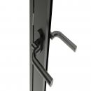 Door handle Hoppe Bonn Black with cranked shaft