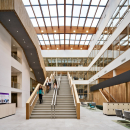 Overview of the stairs with people on it