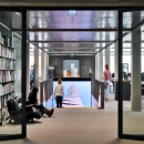 Fire resistant glass wall EW60 at Floating Office in Rotterdam.