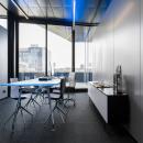 Fire protecting glass wall in same design as office dividing partition