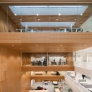 Over 3 meters high fireproof and fall-through resistant glass wall.