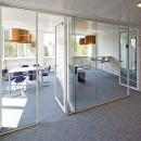 T-aansluiting glassysteemwand enkel en dubbelglas