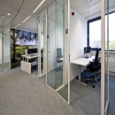 T-aansluiting glassysteemwand enkel en dubbelglas
