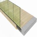 QbiQ iQ VIEW U-Line Side balustrade glass - side mount