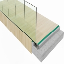 QbiQ iQ VIEW U-Line Top balustrade glass