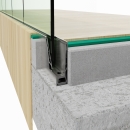 QbiQ iQ VIEW U-Line Top balustrade glass