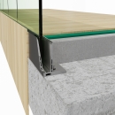 QbiQ iQ VIEW V-Line Top balustrade glass for mounting on edge