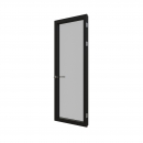 KDD80-100 aluminum framed flush door with double glass and double seals.