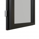 KDD80-100 aluminum framed flush door with double glass and double seals.