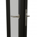 KDD80-100 aluminum framed flush door with double glass and double seals.