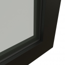KDEC58  aluminum framed  door with single glass and single seals.