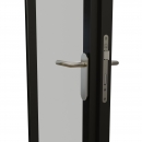 KDG77 Full flush aluminumframed door with double glass and single seals.