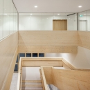 Fire resistant glass partition at Marga Klompé Building