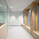 Fire resistant glass partition at Marga Klompé Building