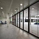 IQ Protect Fire EW30 fire resistant glass wall with multiple double doors