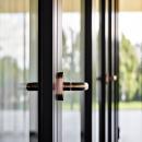 Fire resistant doors on a row