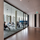 Full glass EW60 classified fire resistant partition with door
